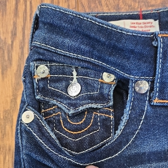 True Religion Distressed Stella Skinny Jeans EUC - Women's Size 28 - Picture 4 of 14
